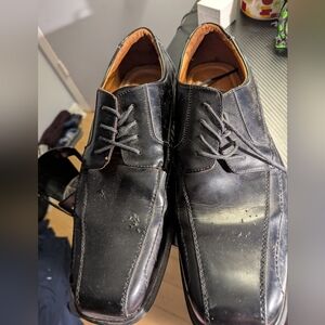 Men's Black Leather Dress Shoes